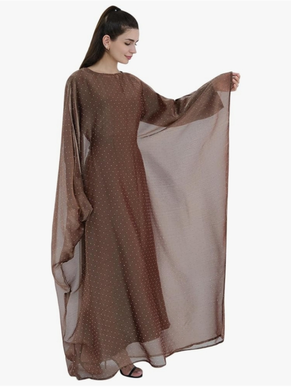 Khalat Abaya  Rhinestone Overlay Shell - Picture 4 of 7